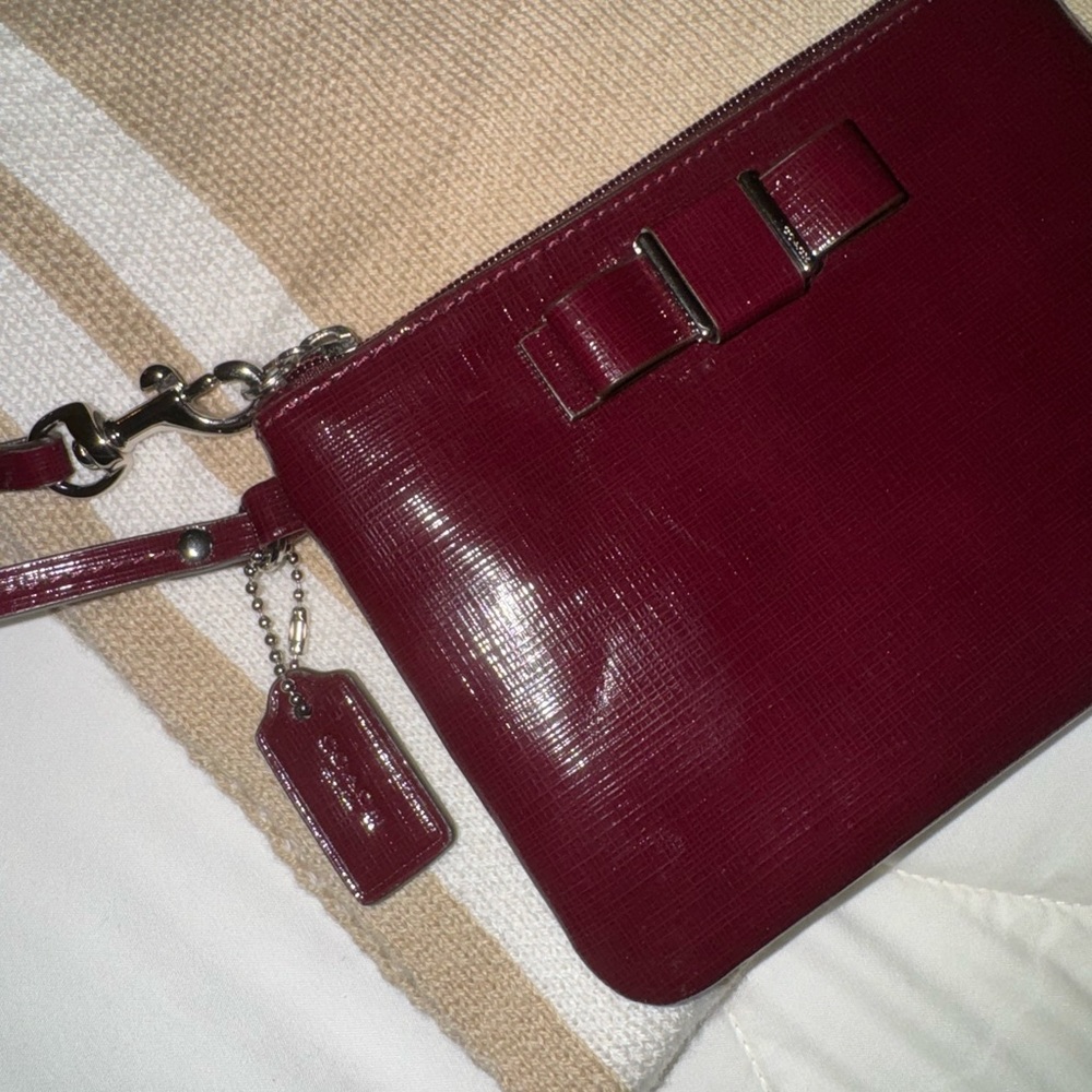 Coach Darcy Wristlet with Bow Design
